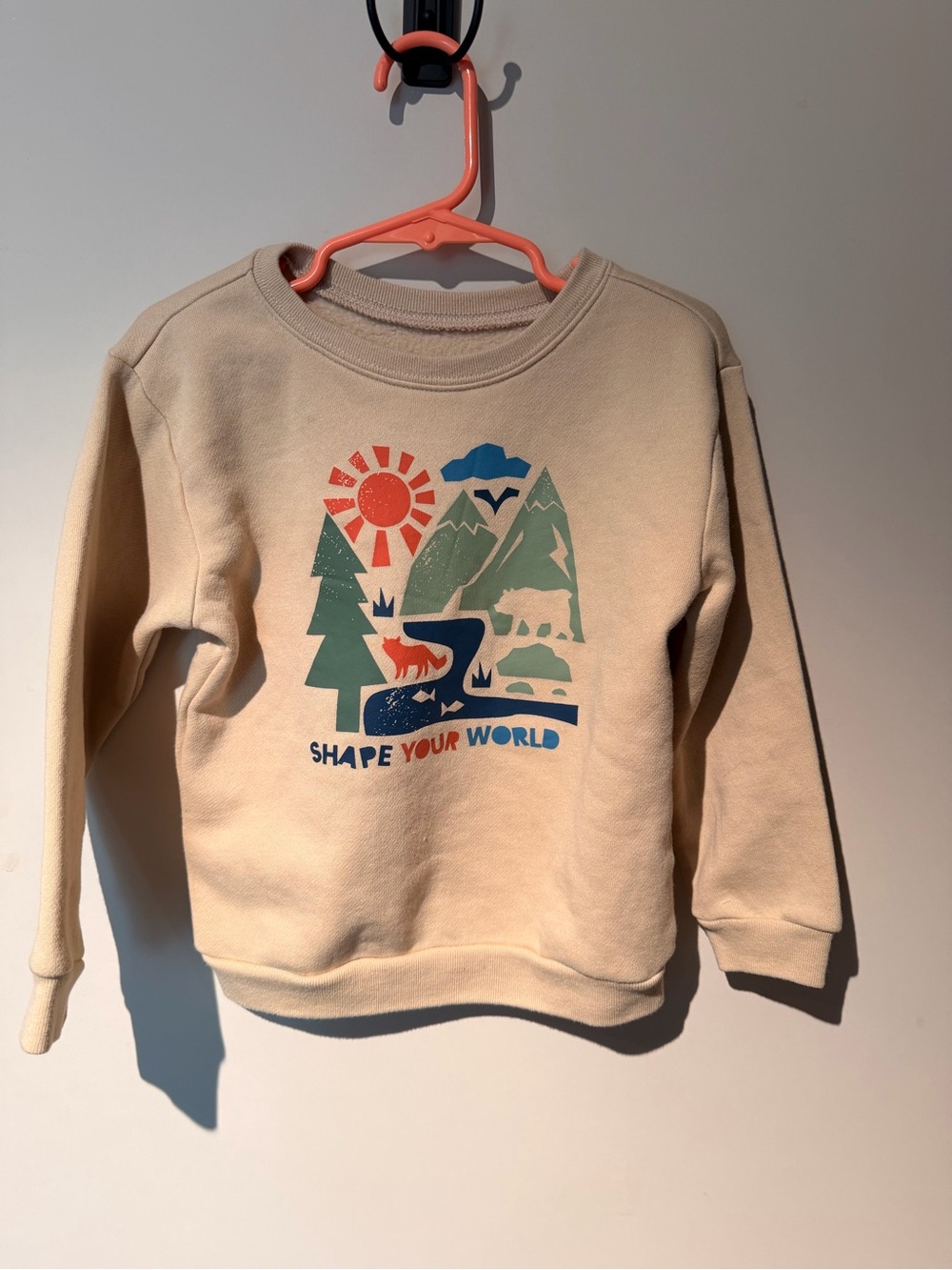 NWOT Garanimals Cream Sweatshirt with Colorful Nature Graphic